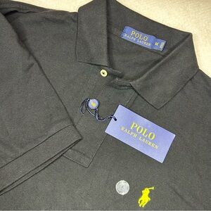 Ralph Lauren Black Polo with Yellow Logo Tag